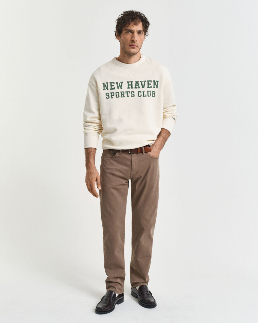 normale pasvorm desert jeans - desert brown