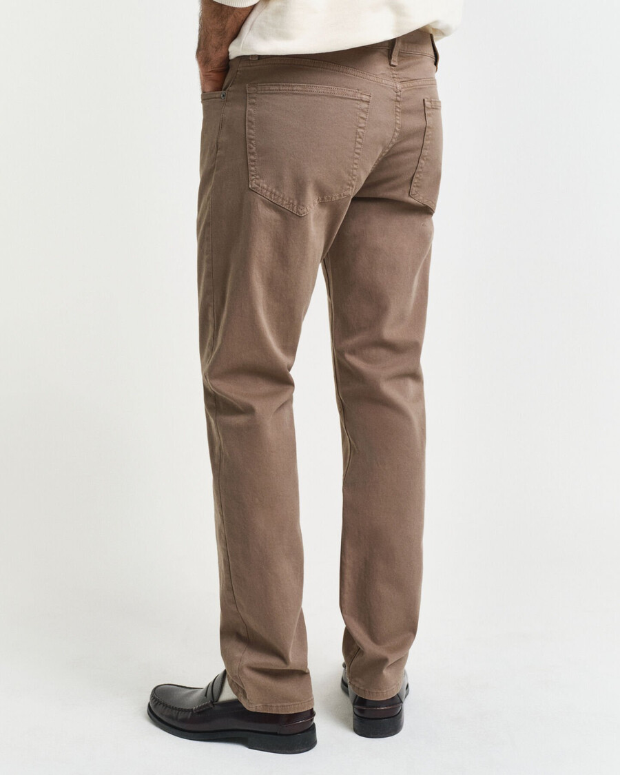 normale pasvorm desert jeans - desert brown