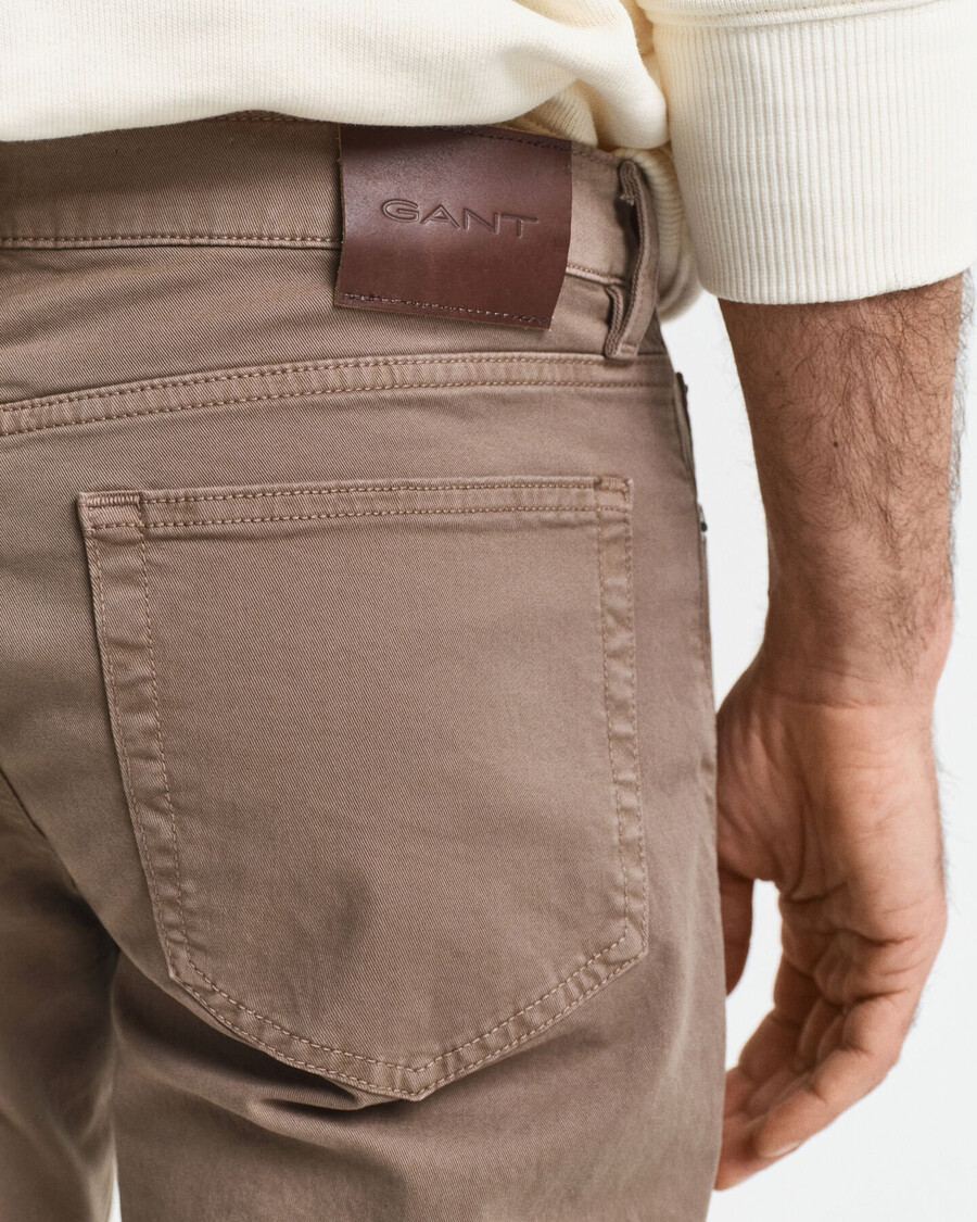 normale pasvorm desert jeans - desert brown