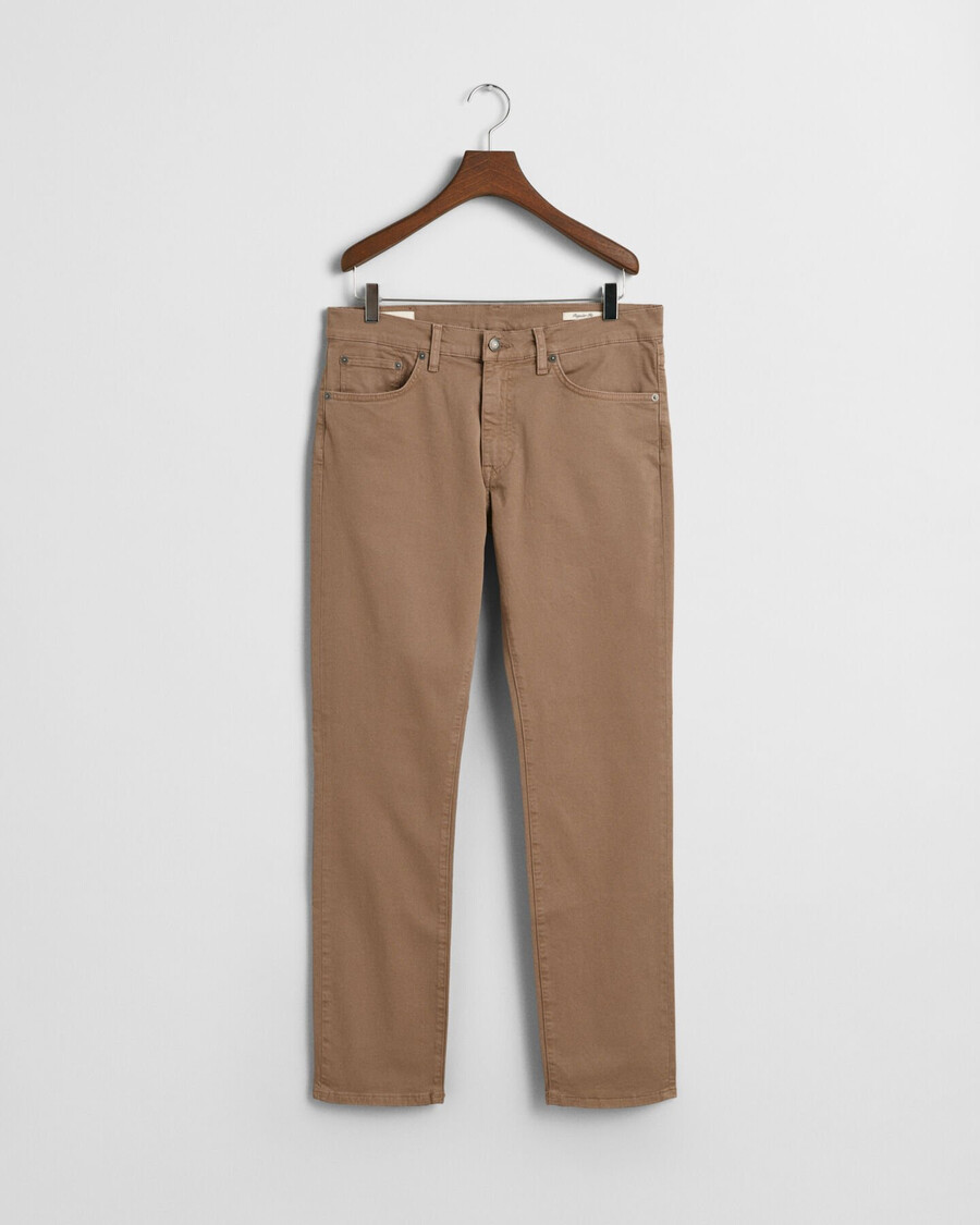 normale pasvorm desert jeans - desert brown