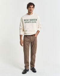 normale pasvorm desert jeans - desert brown