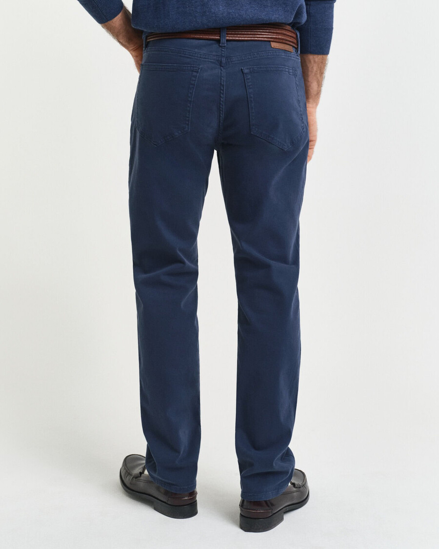normale pasvorm desert jeans - marineblauw