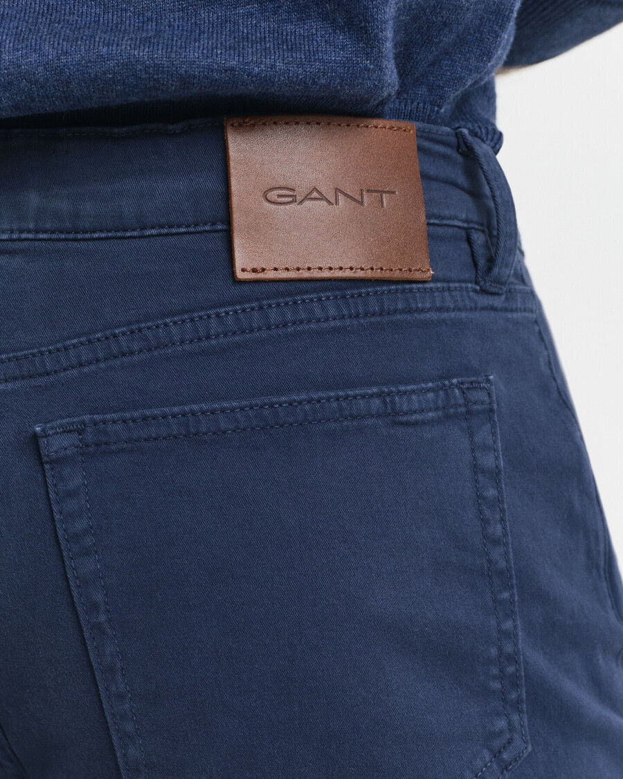 normale pasvorm desert jeans - marineblauw