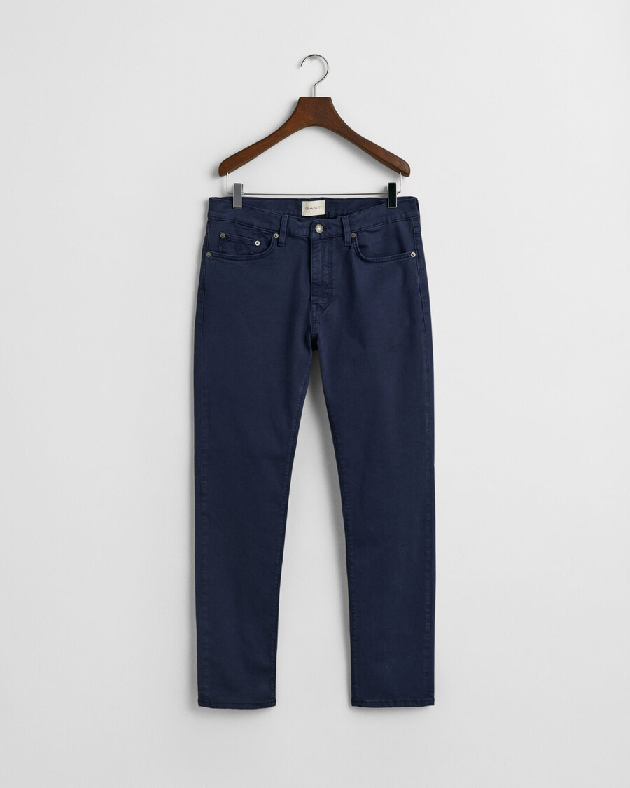 normale pasvorm desert jeans - marineblauw