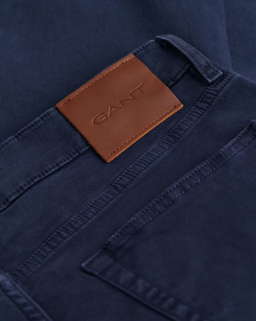 normale pasvorm desert jeans - marineblauw