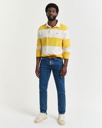 slim fit clean wash jeans - middelblauw vintage