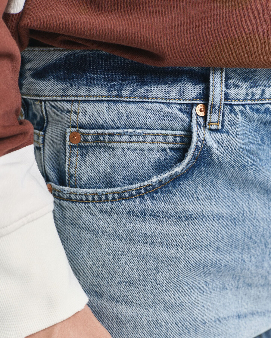 vintage gewassen bootcut jeans - semi-lichtblauw vintage