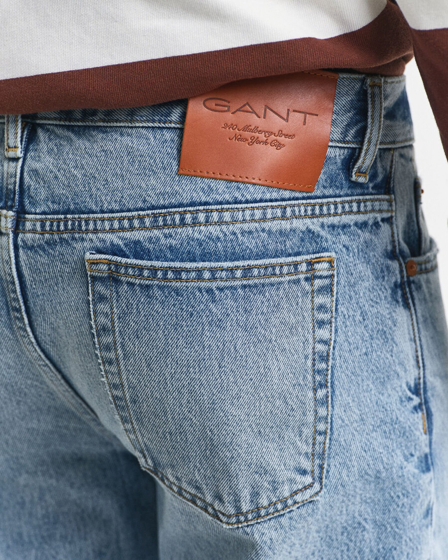vintage gewassen bootcut jeans - semi-lichtblauw vintage