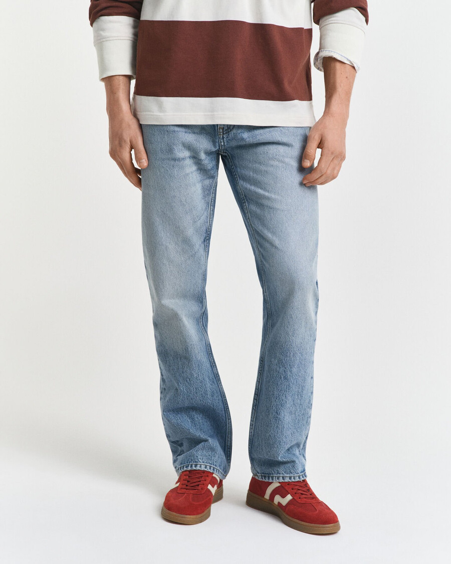 vintage gewassen bootcut jeans - semi-lichtblauw vintage