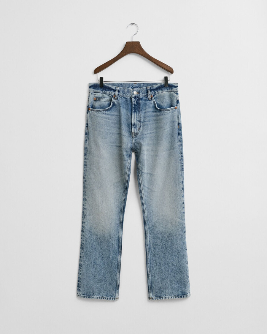 vintage gewassen bootcut jeans - semi-lichtblauw vintage