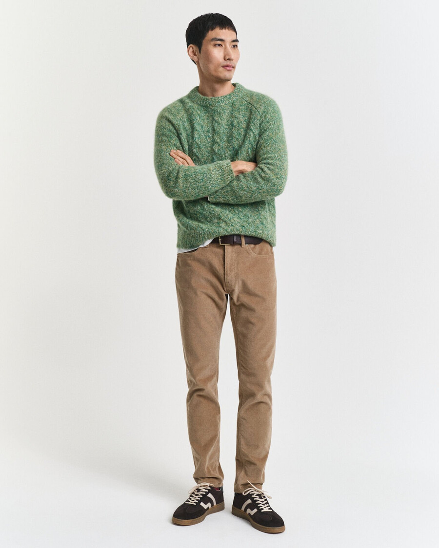 slim fit corduroy jeans - licht taupe