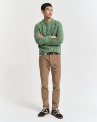 slim fit corduroy jeans - licht taupe