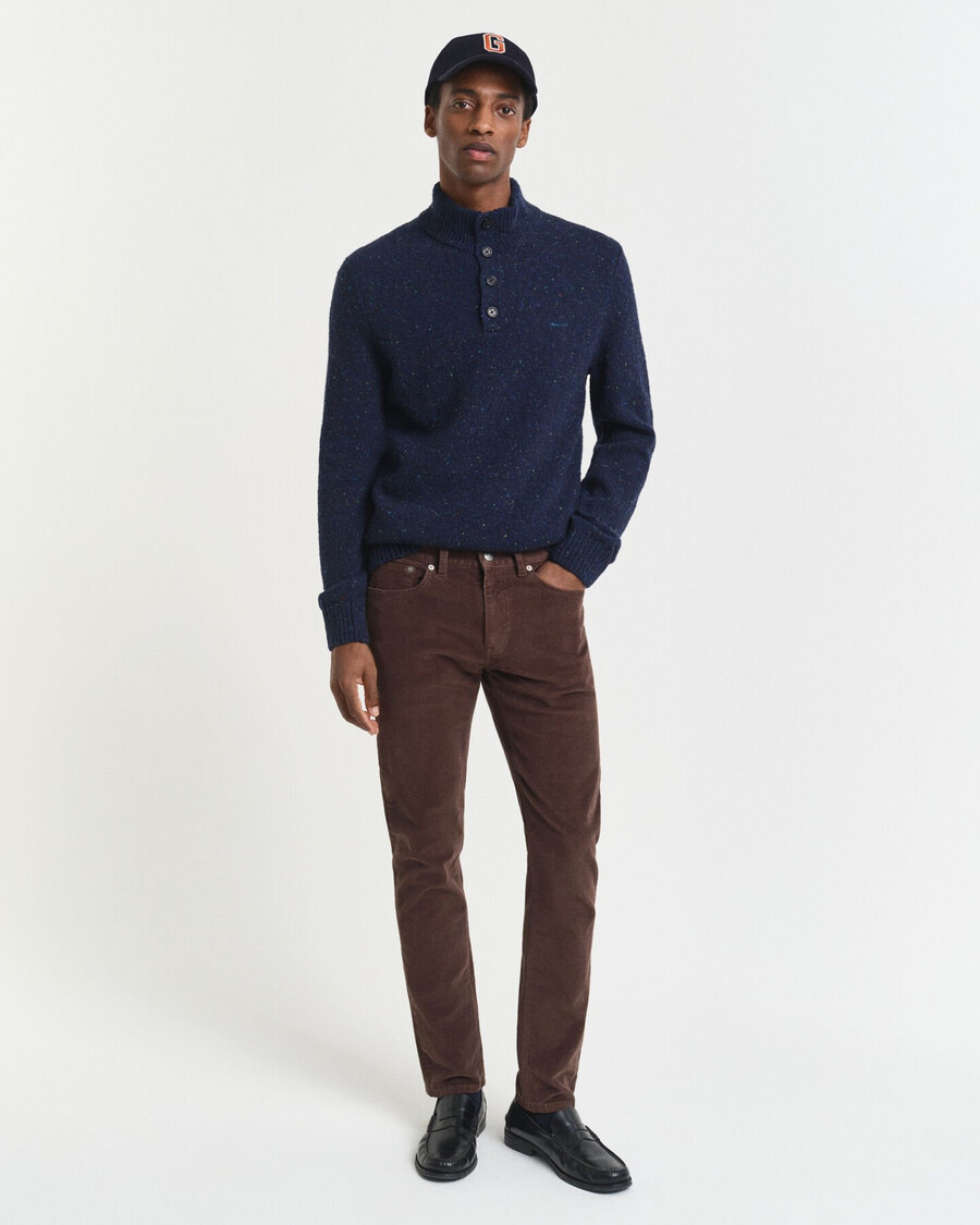 slim fit corduroy jeans - rijkbruin