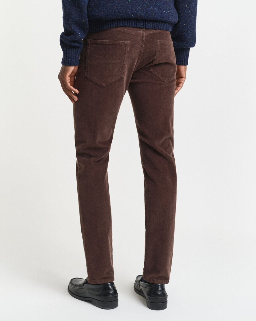 slim fit corduroy jeans - rijkbruin