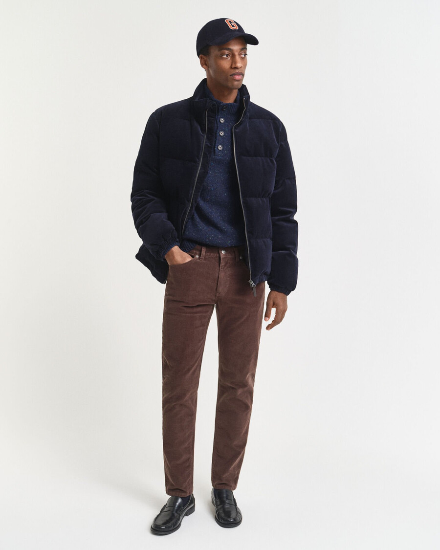 slim fit corduroy jeans - rijkbruin