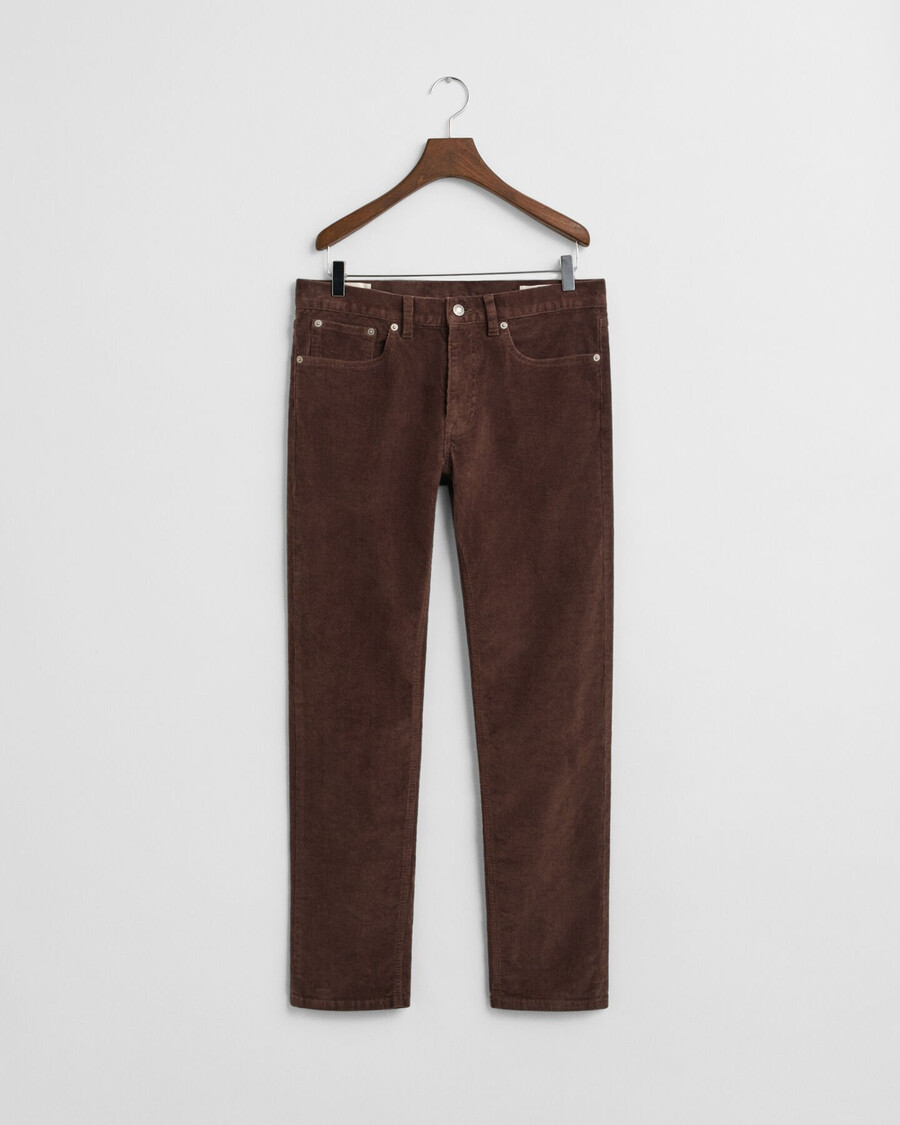slim fit corduroy jeans - rijkbruin