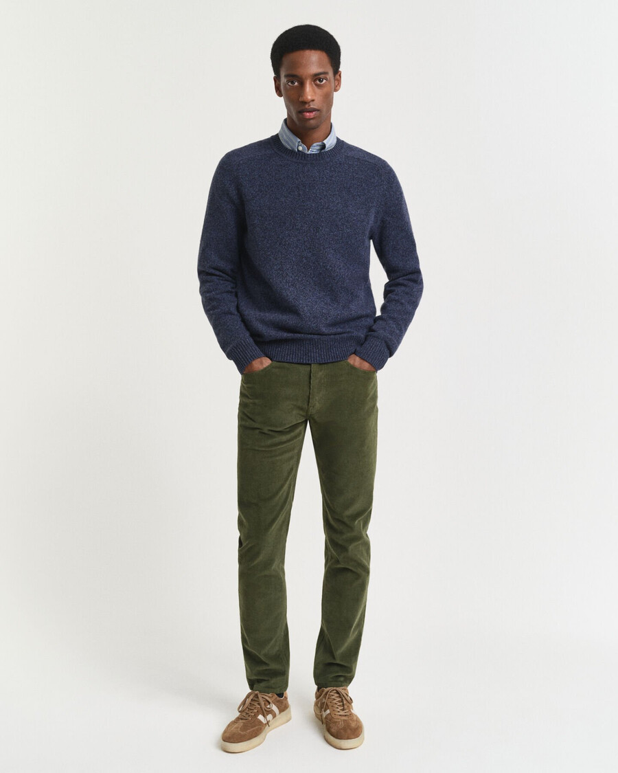 slim fit corduroy jeans - landelijk groen