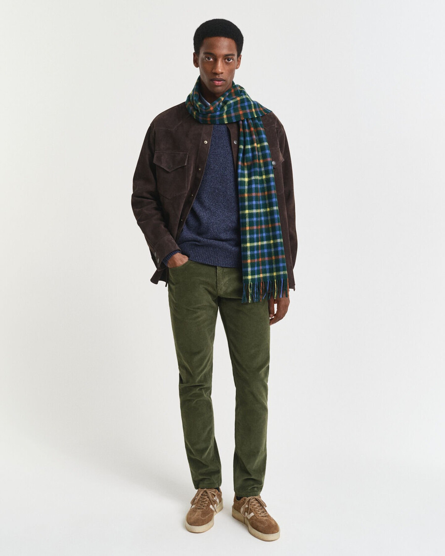 slim fit corduroy jeans - landelijk groen