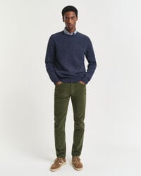 slim fit corduroy jeans - landelijk groen