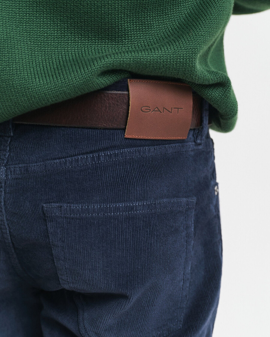slim fit corduroy jeans - avondblauw