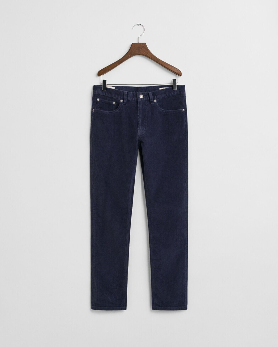 slim fit corduroy jeans - avondblauw