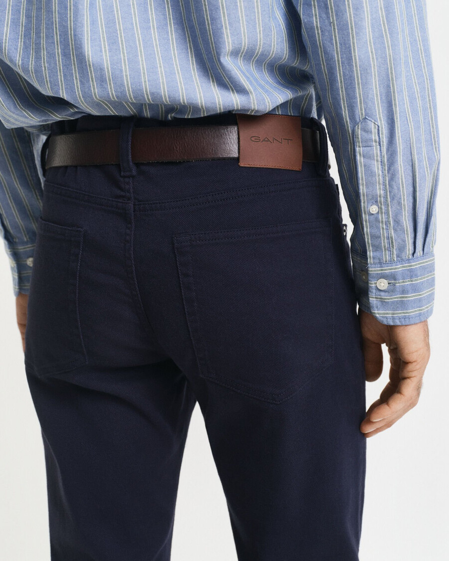normale pasvorm zachte twill jeans - avondblauw