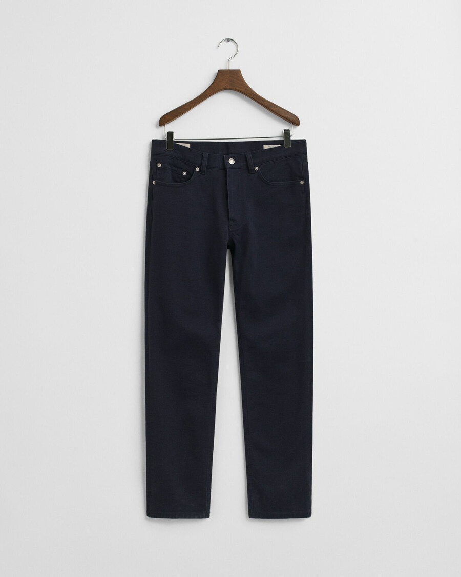 normale pasvorm zachte twill jeans - avondblauw