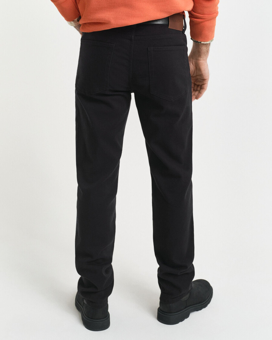 normale pasvorm zachte twill jeans - zwart