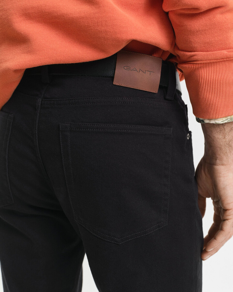 normale pasvorm zachte twill jeans - zwart