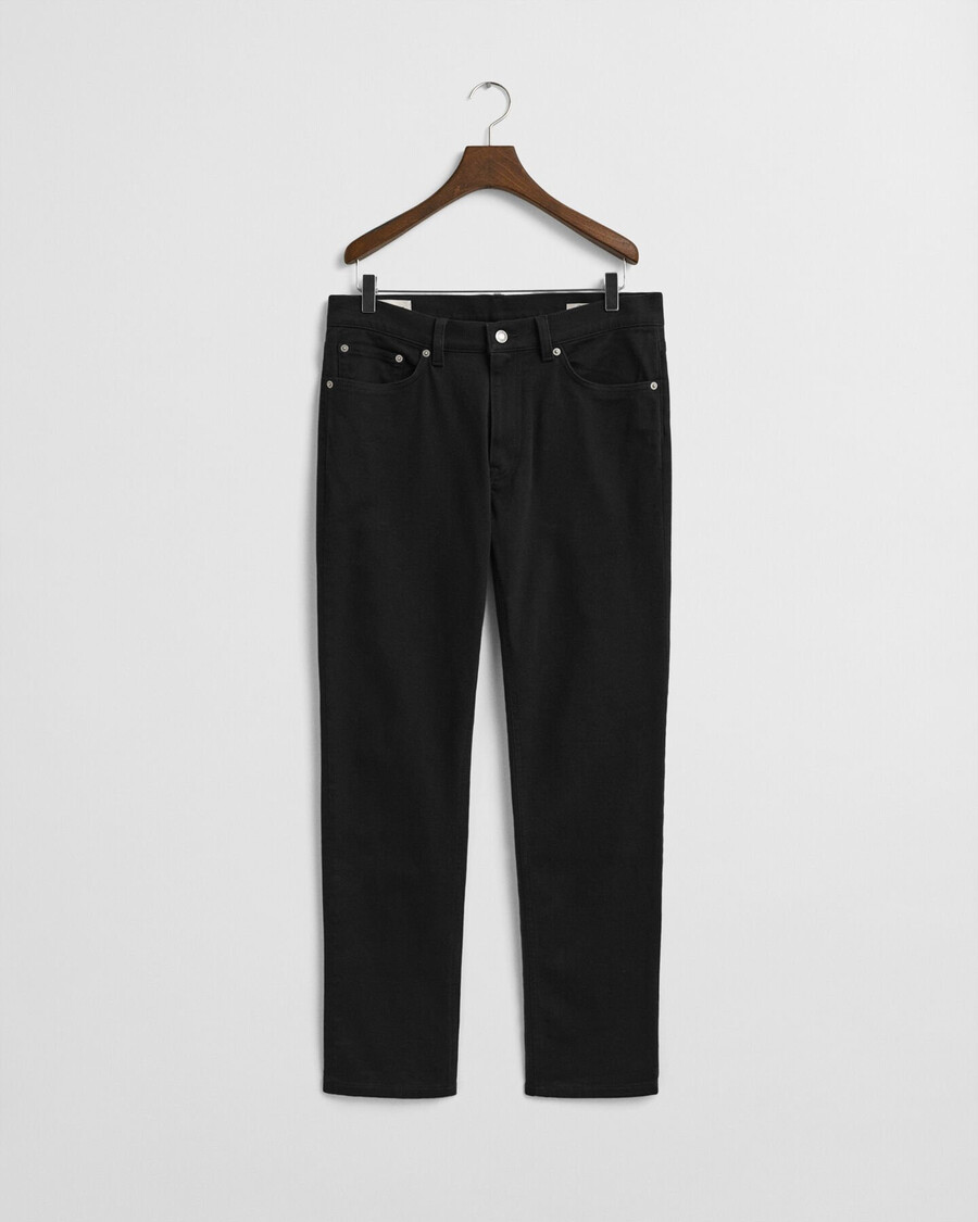 normale pasvorm zachte twill jeans - zwart
