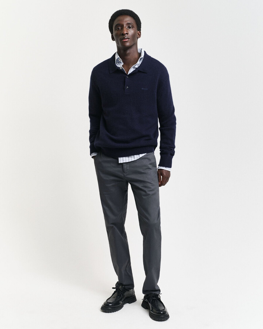 slim fit chinos - antraciet
