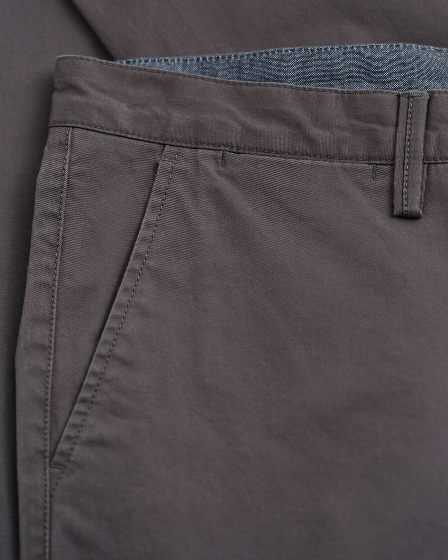 slim fit twill chinos - antraciet