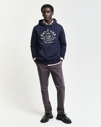 slim fit twill chinos - antraciet