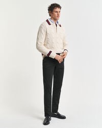 slim fit twill chinos - zwart