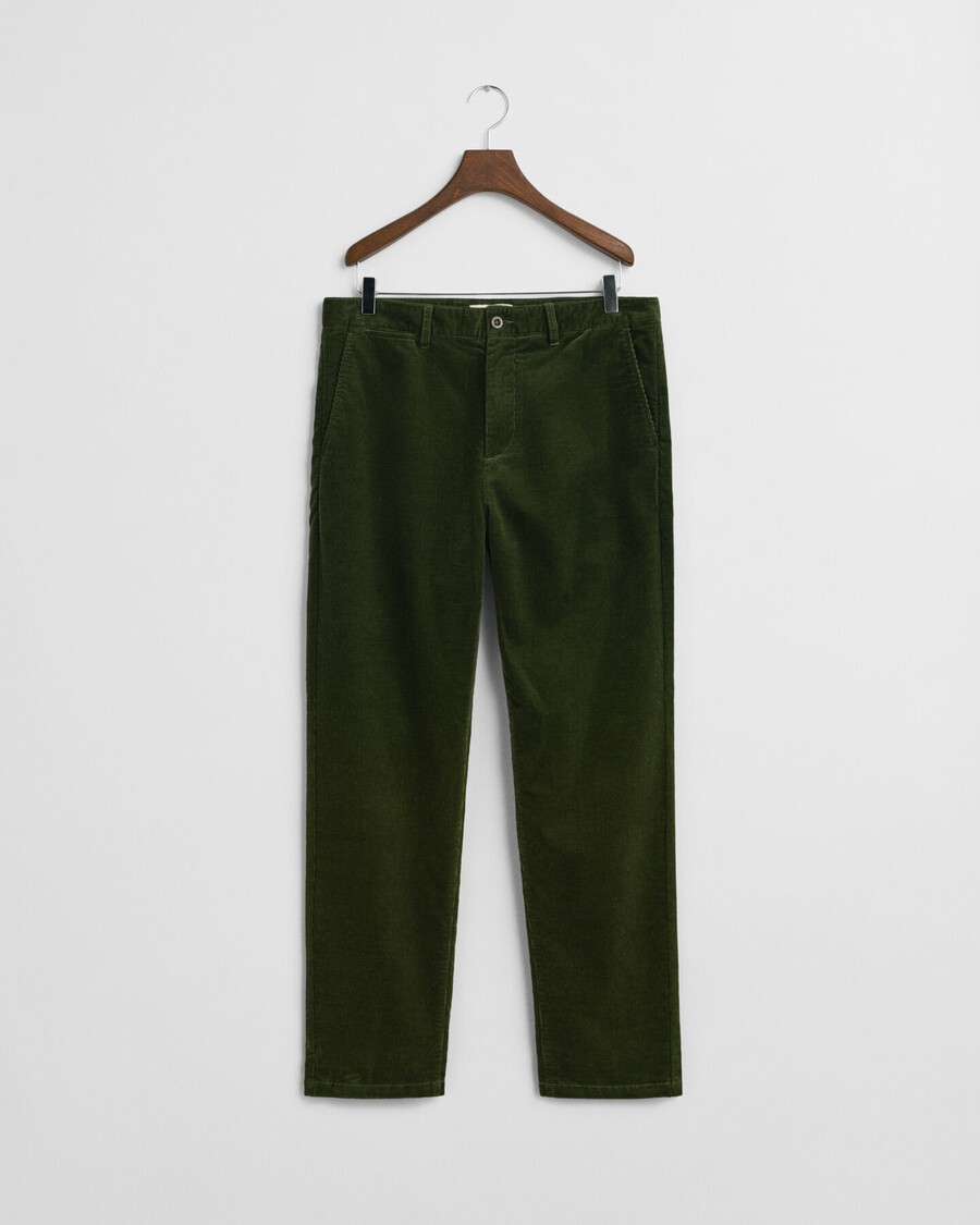 corduroy chinos met normale pasvorm - landelijk groen