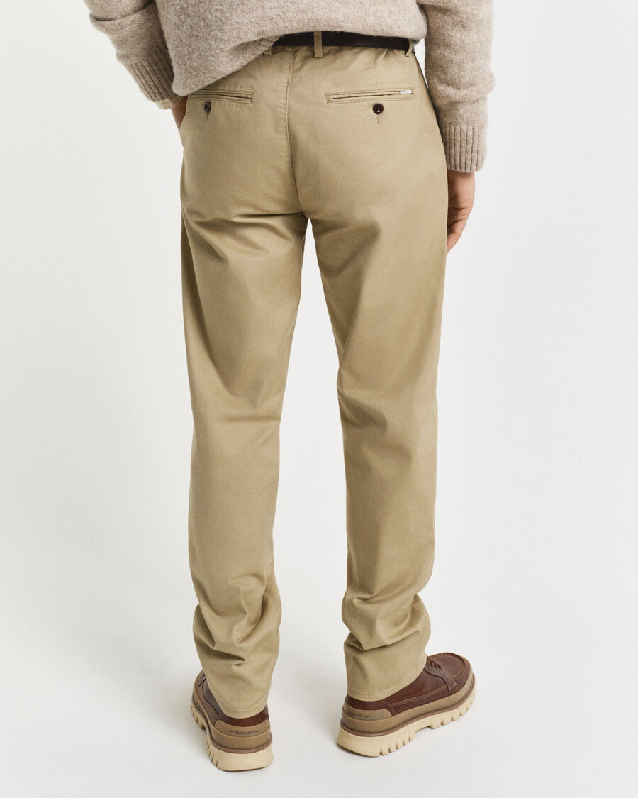 normale pasvorm chinos - donker kaki