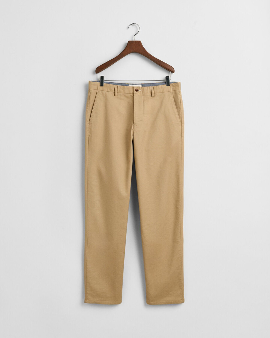 normale pasvorm chinos - donker kaki