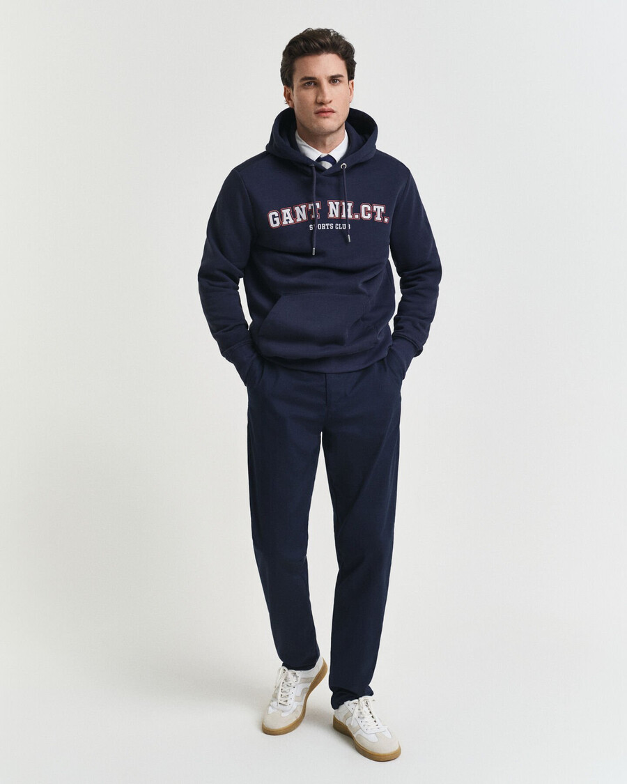 normale pasvorm chinos - marineblauw