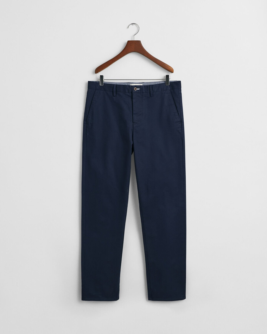 normale pasvorm chinos - marineblauw