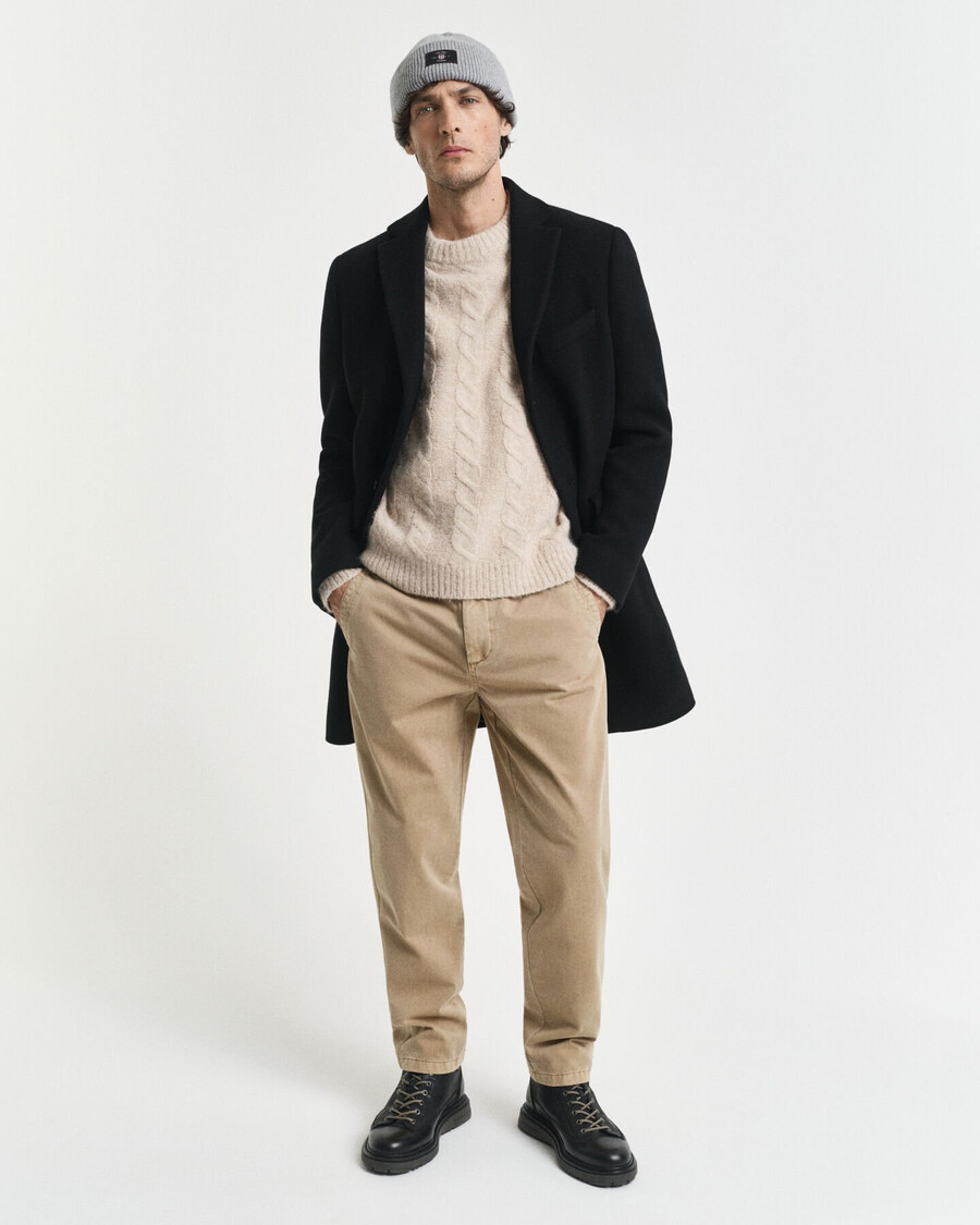 regular fit tapered surplus chinos - licht taupe