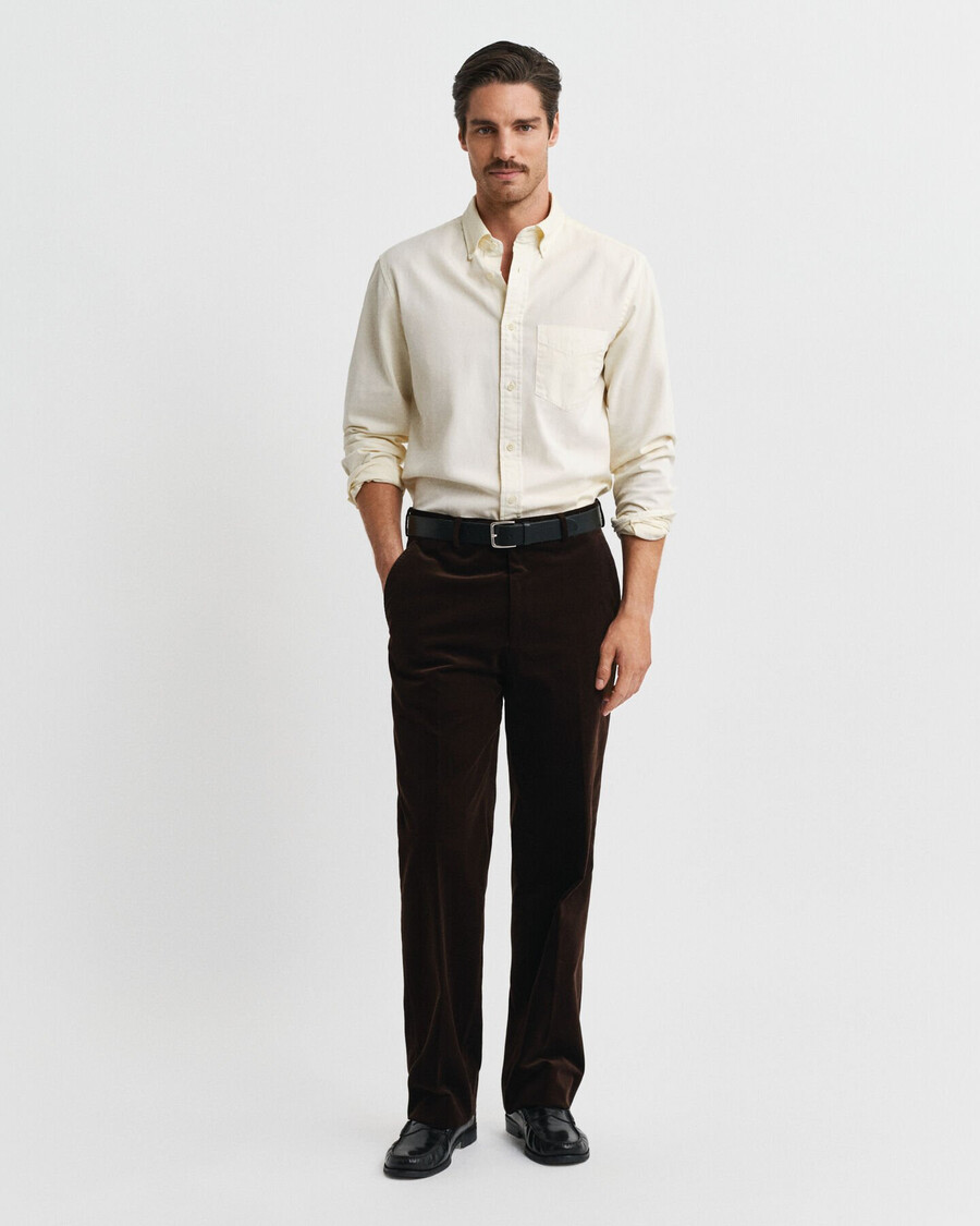 fluwelen pantalon - rijkbruin