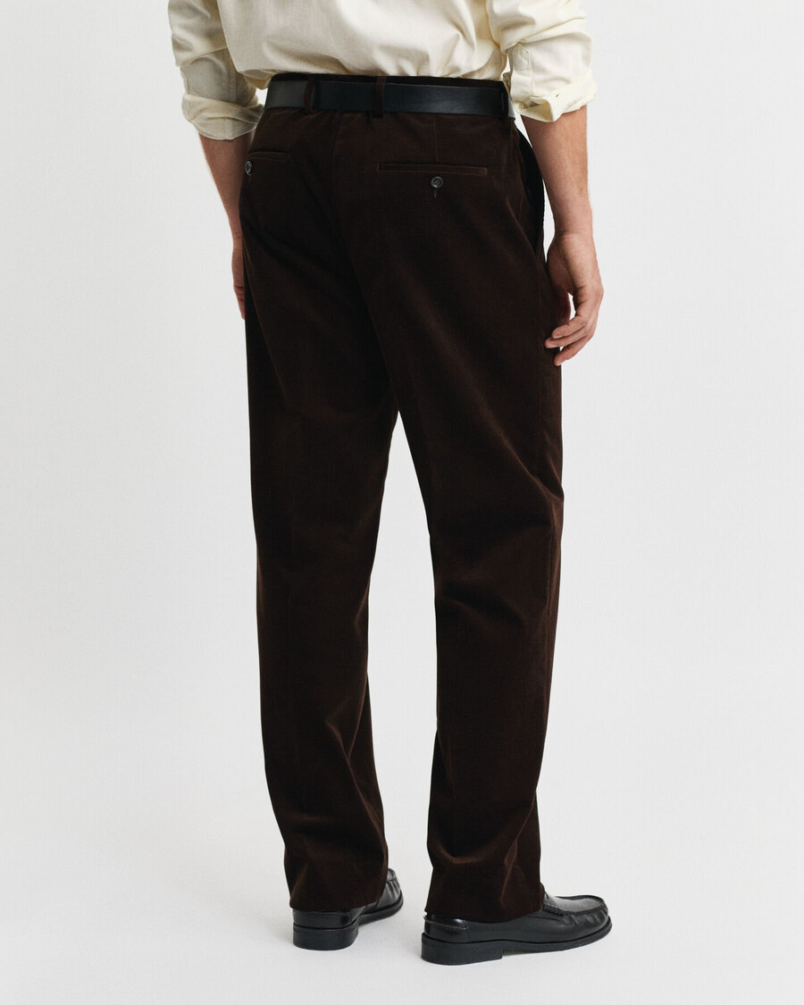 fluwelen pantalon - rijkbruin