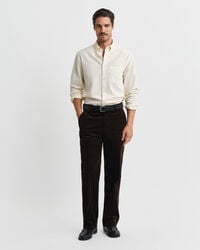 fluwelen pantalon - rijkbruin