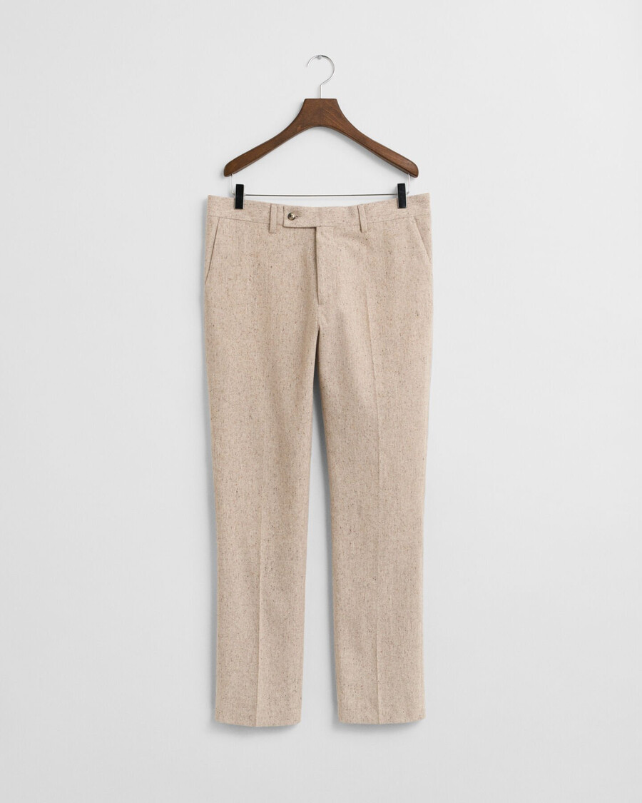 slim fit donegal pakbroek - zaadgemengde kleur