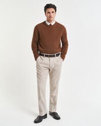 slim fit donegal pakbroek - zaadgemengde kleur