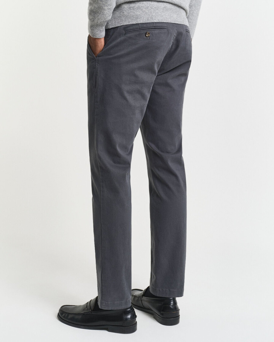 slim fit super comfort chinos - antraciet