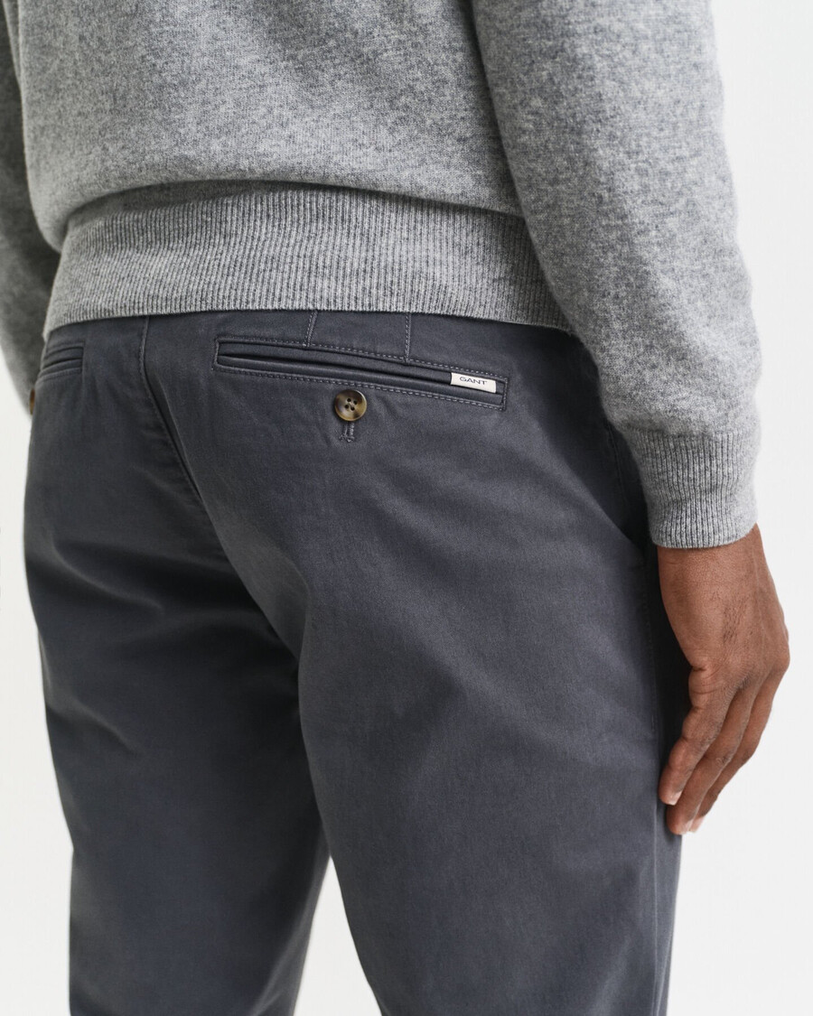 slim fit super comfort chinos - antraciet