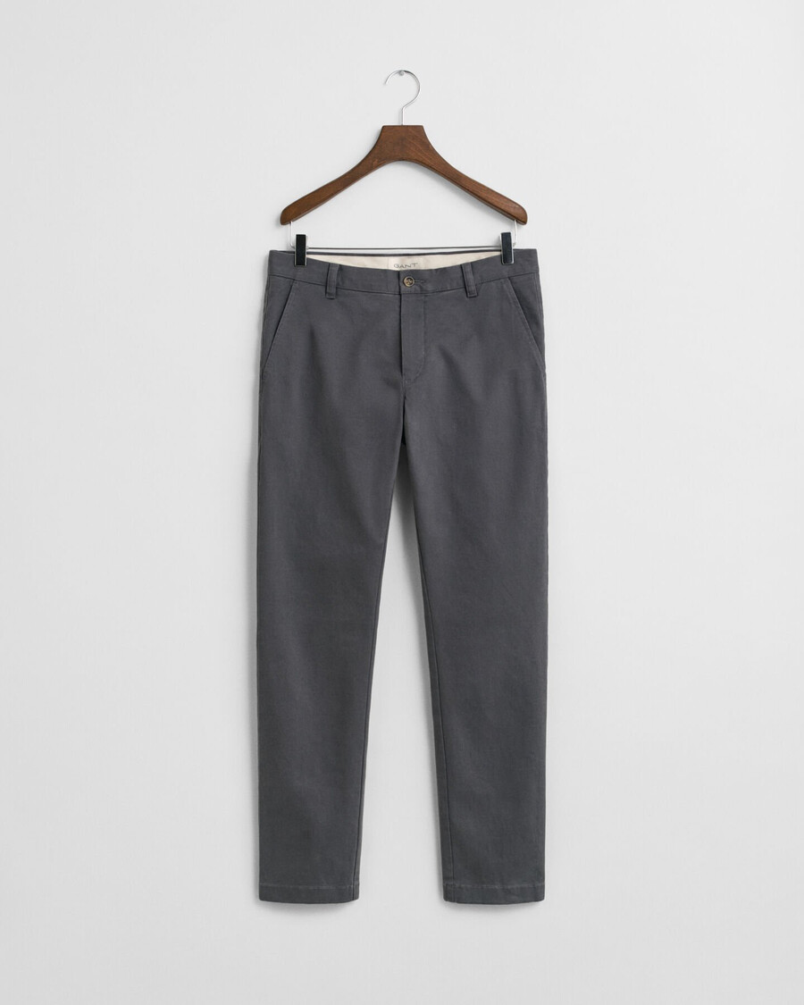 slim fit super comfort chinos - antraciet