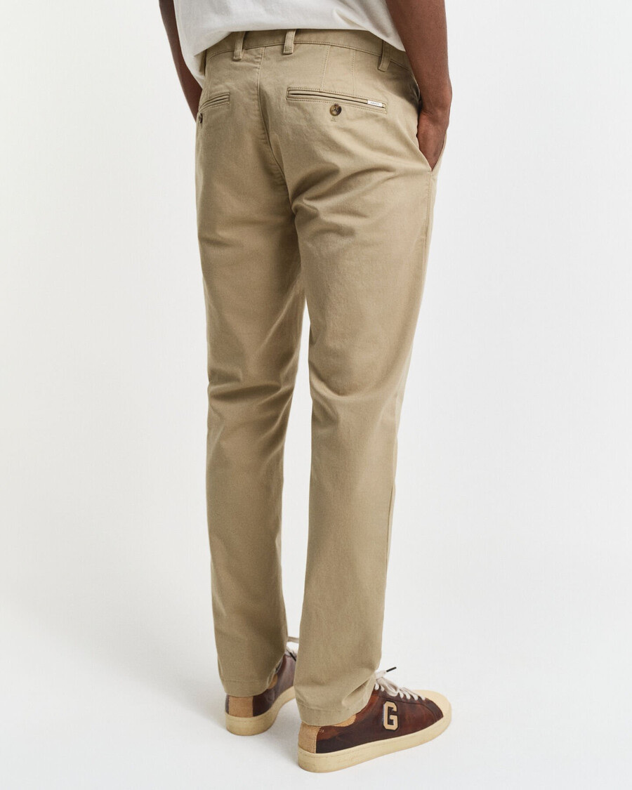 slim fit super comfort chinos - donker kaki