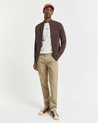 slim fit super comfort chinos - donker kaki